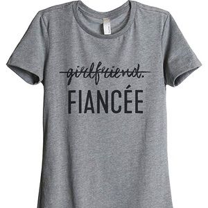 Girlfriend Fiancee Women's Relaxed T-Shirt  Grey